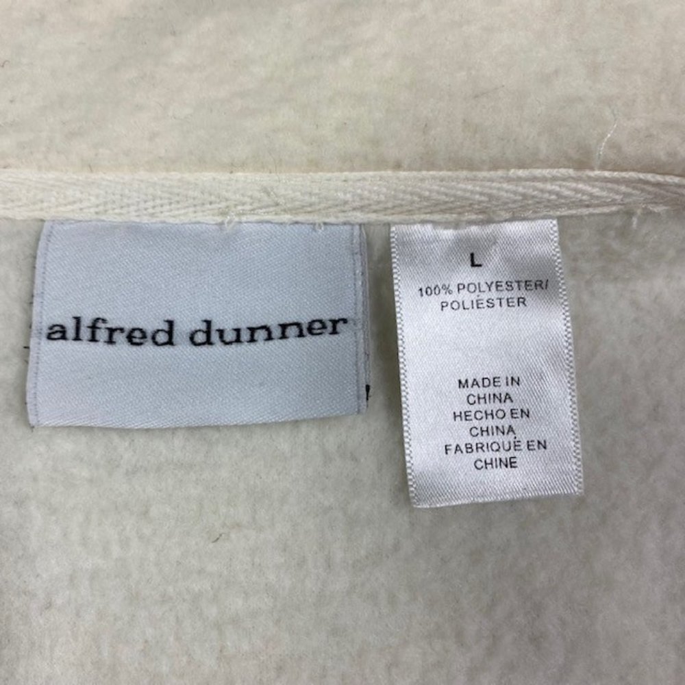 Alfred Dunner Zip Up Fleece Jacket w/Beaded‎ Floral Applique - Picture 10 of 10